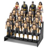 SIXPOINTS 6" Aksiyon Figürü Ekran Rafı, Pegli, 4 Katmanlı Oyuncak Koleksiyon Organizatörü, 1/12 Marvel Legends/DC/ GI Joe/MOTU Figür Oyuncak ile Uyumlu (6 "-Siyah)