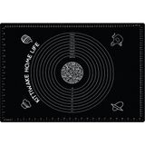Siyah 1. Sınıf A Kalite Profesyonel Silikon Ölçülü Çok Amaçlı Hamur Açma Matı 45 cm x 65 cm