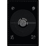 Siyah 1 Sınıf Kaliteli Silikon Ölçülü Çok Amaçlı Hamur Açma Matı 45 cm x 65 - Çok Renkli
