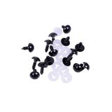Siyah 10 Çift 12 mm Güvenli Amigurumi Gözü