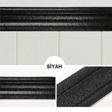 Siyah 117cm Esnek Duvar Çıtası Dekoratif Yapışkanlı Çerçeve Süpürgelik