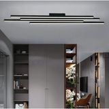 Siyah 120CM 3000K Işık Kumandalı, LED Tavan Lambası,avize,modern Aydınlatma,dekoratif Işık
