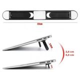 Siyah 2 Kademeli Katlanabilir ve Yapışkanlı Laptop Standı - Renkli
