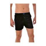 Siyah 3'lü Paket Düğmeli Erkek Boxer