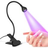 Siyah 3W Uv LED Tırnak Kurutucu Ultraviyole Esnek Klipsli Masa USB Jel Kurutma Klipsli Masa Lambası - Option-1
