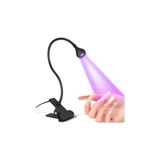 Siyah 3W Uv LED Tırnak Kurutucu Ultraviyole Esnek Klipsli Masa USB Jel Kurutma Klipsli Masa Lambası