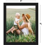 Siyah 4x5 Resim Çerçevesi - Kırılmaya Dayanıklı Camlı Ince Kenarlıklı Fotoğraf Çerçeves - Çok Renkli