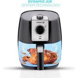 Siyah 5 Litre Hızlı Isıtıcı Airfryer, Sağlıklı ve Pratik Yemek Seçeneği - Ahşap