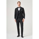 Siyah 6 Drop Slim Fit Esnek Yelekli Damatlık 1001260301