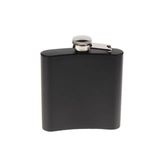 Siyah 6 Oz Çelik Cep İçki Kanyak Matarası