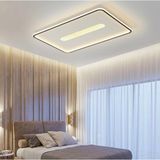 Siyah 60X90CM Dikdörtgen 3000K Işık Rengi,kumandalı LED Tavan Lambası,avize,modern Aydınlatma, Dekoratif Işık