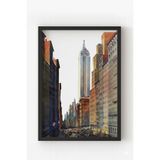 Siyah Ahşap Çerçeveli New York Manzarası Tablosu – Empire State Building Temalı Duvar Dekoru Siyah Çerçeveli 21 x 30