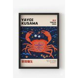 Siyah Ahşap Çerçeveli Yayoi Kusama “Tokyo 1993” Poster – Modern Japon Pop Art Duvar Tablosu Siyah Çerçeveli 21 x 30