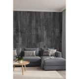 Siyah Ahşap Desenli Isı Ve Ses Yalıtımlı Sağlıklı Tekstil Duvar Kağıdı, 600 x 260