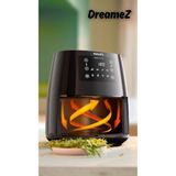 Siyah Airfryer 0.8kg, 4.1l Kapasiteli, Sağlıklı ve Pratik Kullanım Sağlar - Ahşap