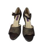 SİYAH ALTIN PETEK- LATİN-SALSA-TANGO DANS VE SALON AYAKKABIS 8,5 CM 13 PONT KADEH MODEL KAPALI TOPUK (EU Ayakkabı Beden Sistemi, Yetişkin, Sayısal, Orta, 38)