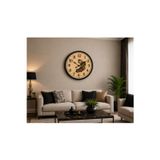 Siyah Antique Motion 70 x 70 cm Çarklı Duvar Saati