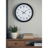 Siyah Arapça Rakamlı 40 Cm Metal Duvar Saati