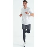 Siyah Arka Bilek Baskı Detaylı Yüksek Bel Slim Fit Aktif Spor Erkek Tayt - 84988