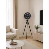 Siyah Asil Standart Stil Tripod Ayaklı Saat Vitrin