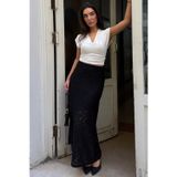 Siyah Astarlı Dantel Etek MG2731