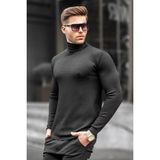 Siyah Balıkçı Yaka Erkek Triko Kazak 6306 - XL