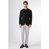 Siyah Balıksırtı Erkek Ceket - Slim Fit