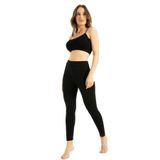 Siyah Bambu Kadın Uzun Tayt İç Giyim, 3XL, QN802-19804IGP271934796
