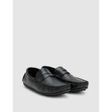 Siyah Bant Detaylı%100 Deri Loafer Ayakkabı 50327105 VR046