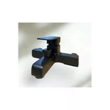 Siyah Banyo Bataryası Mat Siyah Kare Banyo Musluğu Pirinç Malzeme Büyük Kare Model