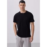 Siyah Basic Kısa Kol Standart Kalıp O Yaka Erkek T-Shirt - 87911