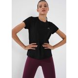 Siyah Basic Kısa Kol Standart Kalıp O Yaka Kadın T-Shirt - 97144
