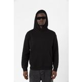 Siyah Basic Oversize Erkek Kapüşonlu Hoodie 3 iplik Sweatshirt
