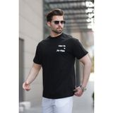Siyah Baskılı Basic Erkek Tişört E7150 - XL