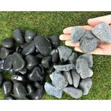 Siyah Bazalt Dolomit Taş 1 kg 2-4 cm Bahçe ve Dere Taşı - Seçenek 1 - Ahşap