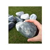 Siyah-beyaz Çizgili Dolomit Taş 15 Kg 6-10 Cm Siyah Beyaz Dolomit Dere Taşı Çakıl Taşı Bahçe Taşı