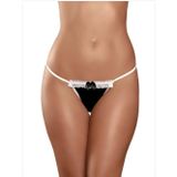 Siyah Beyaz Dantelli Seksi Tanga CK271303