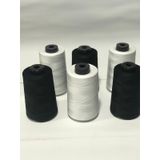 Siyah Beyaz Dikiş İplik 6'lı Set 120 No 5000mt, Polyester