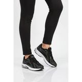 Siyah Beyaz Fileli Hafızalı Taban Unisex Spor Ayakkabı