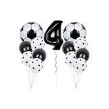 Siyah Beyaz Futbol Top Folyolu Balon Yaş Set, 4 40116699