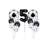 Siyah Beyaz Futbol Top Folyolu Balon Yaş Set, 5 50116699