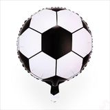Siyah Beyaz Futbol Topu Folyo Balon - 45 cm