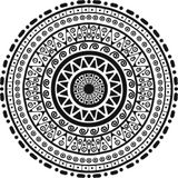 Siyah Beyaz Geometrik Desenli Yuvarlak Plaj Havlusu (PÜSKÜLSÜZ MODEL)