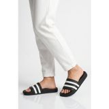 Siyah Beyaz Hafif Esnek Unisex Terlik 8000-01 G