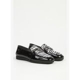 Siyah Beyaz Kadın Loafer PC-55211