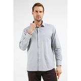 Siyah - Beyaz Kareli Desen Sert Yaka Uzun Kol Cepli Comfort Fit Pamuklu Gömlek 1004255221