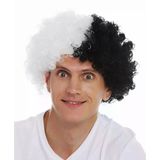 Siyah Beyaz Kıvırcık Afro Bonus Peruk Taraftar Bonus Saç P80924s9207