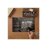 Siyah Beyaz Kuş Kafesi Tasarımı 240 Parça Ahşap Puzzle Ahşap Kutuda MP01493