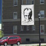 Siyah-Beyaz Mustafa Kemal Atatürk Silüeti Poster Bayrak -300x450cm - 3x4,5 metre