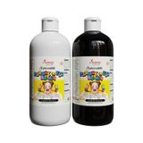Siyah-beyaz Parmak Boyası 2'li Set 2x500gr Yıkanabilir, Toksik İçermez, Çocuk Okul Kreş İçin